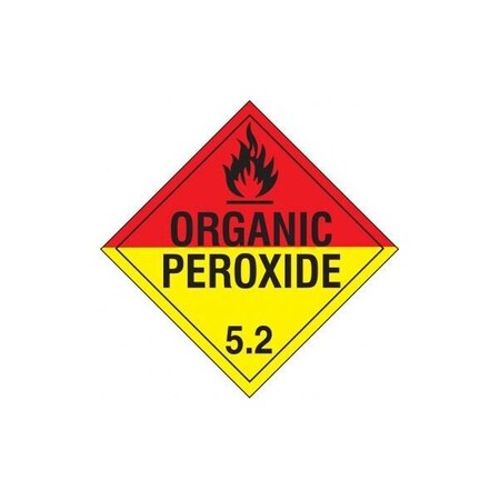 Accuform DOT PLACARD HAZARD CLASS 52  MPL504CT25 MPL504CT25